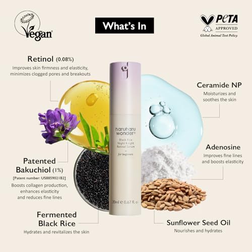 haruharu wonder Night Knight Retinol Serum and Bakuchiol Eye Cream Set