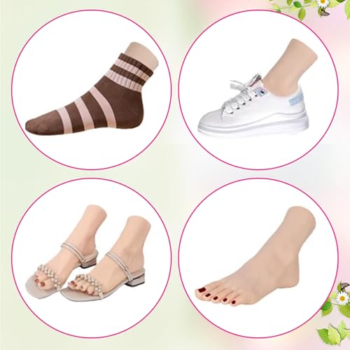 Left Practice Foot Model – Soft Realistic PVC Nail Training Foot for Home Salon DIY