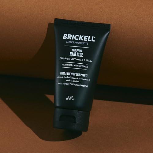 Brickell Men's Hair Styling Sculpting Hair Glue 2 Fl Oz - All Day Hold & Control