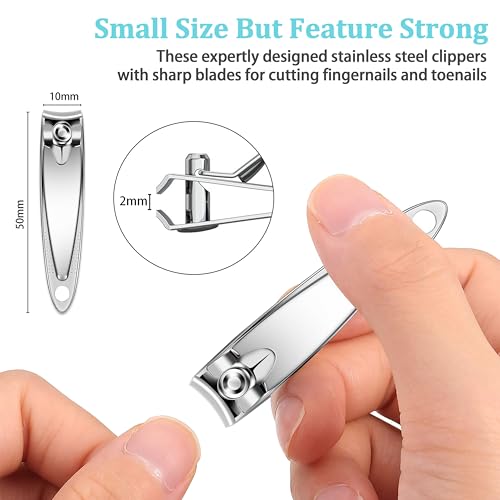 200-Pack Fingernail Clippers Nail Clippers in Bulk for Women Man Portable Sturdy Stainless Steel Small Nail Cutter Bulk Toenail Clippers Multipack for Travel Homeless Care Package Supplies