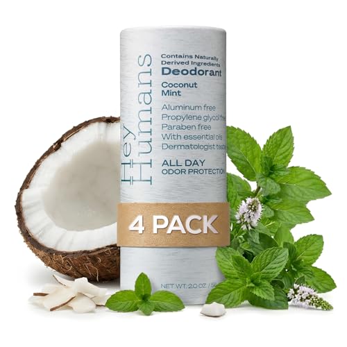 Natural Aluminum-Free Deodorant for Women and Men - Refreshing Coconut Mint
