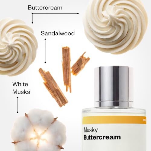Unisex Gourmand Perfume - Musky Buttercream Scent, Long-Lasting EDP