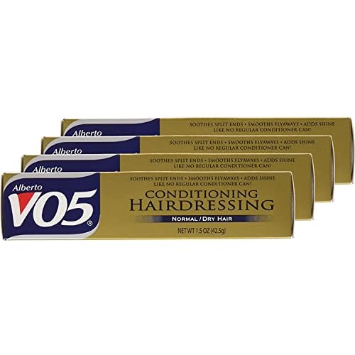 Alberto VO5 Conditioning Hairdressing - Normal to Dry Hair - Hair Conditioner Smooths Frizz and Enhances Color Vibrancy - 1.5 oz - Pack of 4