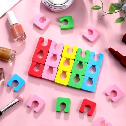 Toe Separators Bulk 1000 Pcs Soft Foam Pedicure Tools Multicolor - Home & Salon Use