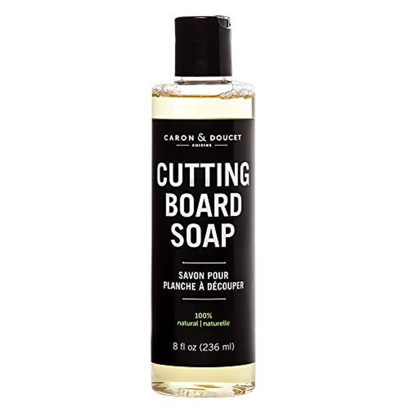Caron & Doucet - Cutting Board & Butcher Block Cleaning Soap | 100% Plant-Based Soap | All-Natural Lightly Scented Rosemary & Lemongrass Essential Oils (8 oz)