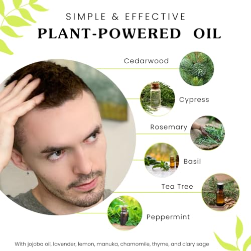 Dry Scalp Oil with Tea Tree & Lavender - 4 Oz - Soothes Flakes & Itching - Leave-In Treatment - Vegan