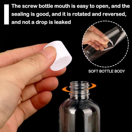 100 Pack 4 oz Clear Refillable Plastic Squeeze Bottles with Flip Caps – Travel-Size Personal Care & Lotion Containers