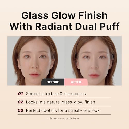 THE TOOL LAB Magnet Styler Radiant Dual Puff, Liquid Foundation Application with Silicone Spatula & Tapping Puff, Liquid Cream Makeup Blending Tool, Korean Makeup (1 Count)