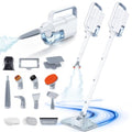 Cherubia 10-in-1 Steam Mop with Detachable Handheld Cleaner - Warm White & Gray