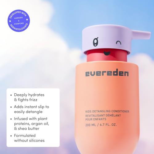 Evereden Kids Detangling Conditioner 6.7 Fl Oz - Silicone-Free, Dermatologist-Tested