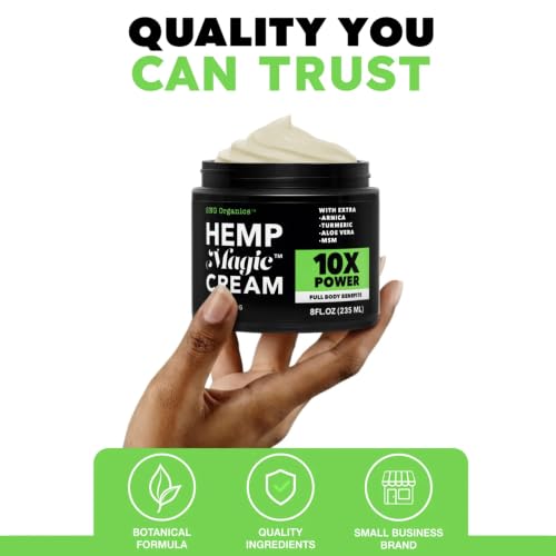 Super Natural Goods Magic Hemp Cooling Cream 8oz with Hemp Oil & Botanicals