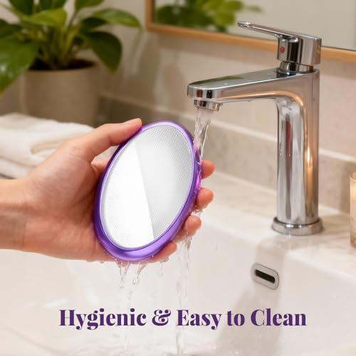 Crystal Hair Eraser for Women and Men, Reusable Crystal Hair Remover Magic Painless Exfoliation Hair Removal Tool, Magic Hair Eraser Device for Back Arms Legs(Purple)
