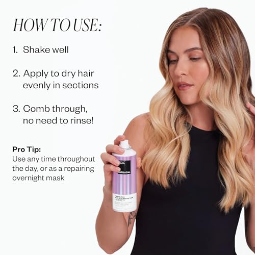 IGK Hair Treatment Travel Size Set | Antisocial Dry Hair Mask + Good Behavior Spirulina Spray | Overnight Bond-Building + Keratin Like Smoothing Spray | Vegan + Cruelty-Free | Set of 2