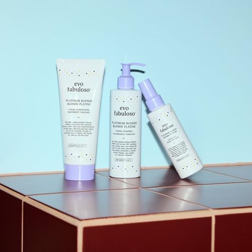 8.4 Fl Oz EVO Fabuloso Platinum Purple Toning Shampoo for Blonde & Grey Hair - Neutralizes Brass, Revives & Cleanses - Variation of THIS listing