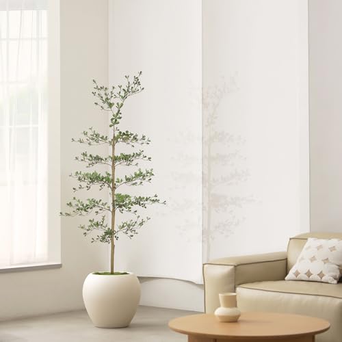 6ft Black Olive Tree Artificial with Natural Trunk & Realistic Leaves - LYERSE