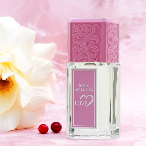 Jessica McClintock Love Eau De Parfum Spray for Women 3.4 oz - Bright Floral Fragrance with Gardenia Jasmine & Amber