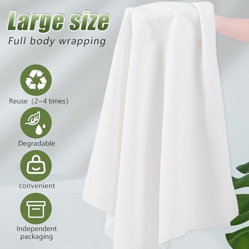Disposable Large Luxury Bath Hair Drying Towels 16 x 31.5 Inches - 100 Pack