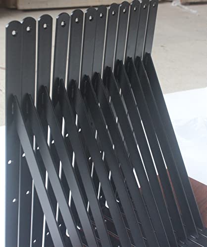 Heavy Duty Shelf Brackets 18x12 Inches - Black Metal Support Angle Brackets, 30 Pack Variation of 30 Pack-Black / 18''x12''