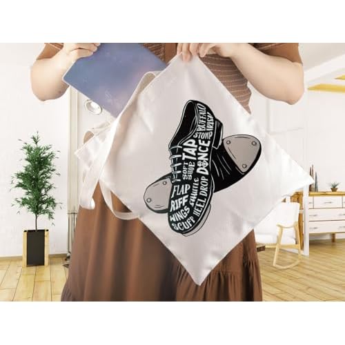 WCGXKO Dance Lover Gift Dance Shoes Tote Bag For Women Tap Dancing Gift