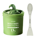 P.CALM Holy Basil Bubble Deep Mask + Brush, 90g Green 1EA