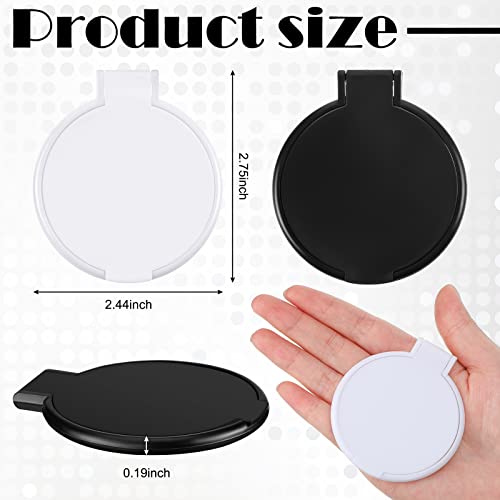 150 Pack Compact Pocket Mirrors Bulk Round Makeup Mirrors Black & White