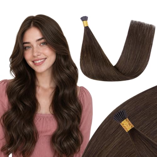 Hotbanana I Tip Human Hair Extensions #4 Chocolate Brown 18 Inch 50g Cold Fusion