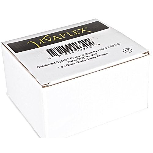 Vivaplex, 12, Clear, 1 oz Glass Bottles, with Black Fine Mist Sprayers (Pack of 2)
