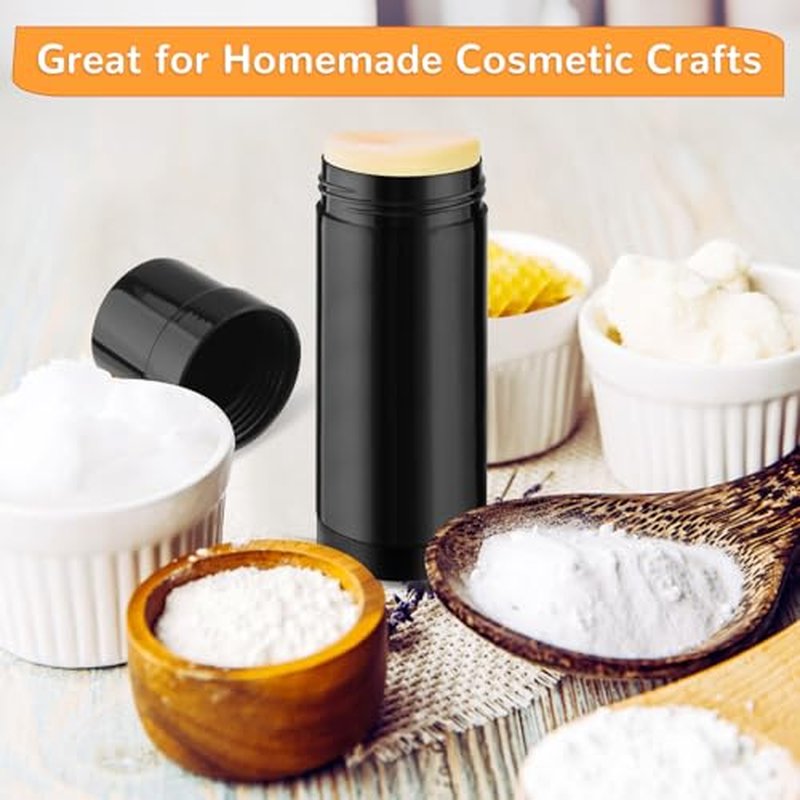 15 Pcs 60ml/2oz Plastic Deodorant Containers Empty Filling Stick Tube Deodorant Bottles for DIY Cosmetic Lotion Bar Sunscreen Lip Balm Crayon - Black