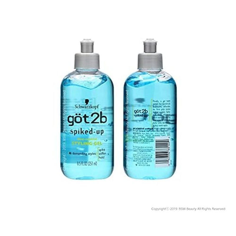 Got2B Spiked-Up Maxed Control Styling Gel, 8.5 Ounce/251.345 ml, Mint, Rosemary Scent, Firm Grip for Stubborn, Inexpensive Hair Types
