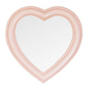 Heart Shape Makeup Mirror Wall Mounted Mirror with Hanging Hole for Home Room Decoration Birthday Gift Valentine's Day Gift for Girl,10.6x10.2inch(Pink)