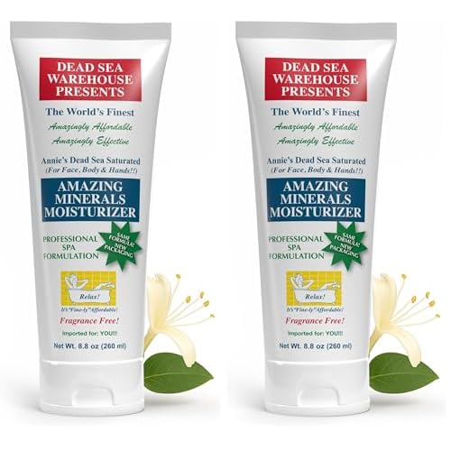 Dead Sea Warehouse - Amazing Minerals Moisturizer - Body Lotion for extremely dry skin - Great for Face, Body & Hands - For Women, Men, & Children- Fragrance Free (Pack of 2)