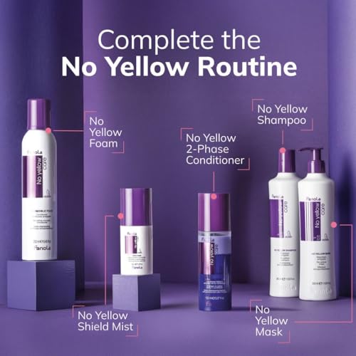 Fanola No Yellow Purple Hair Mask & Repair Treatment 11.83 Fl Oz