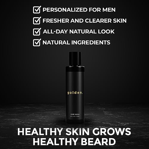 Men's Face Wash with Aloe Vera & Vitamin E - Natural Facial Cleanser for Sensitive & Oily Skin - 4oz