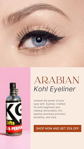 Natural Waterproof Eyeliner with Decorative Pot Holder - Organic, Smudgeproof, Unisex