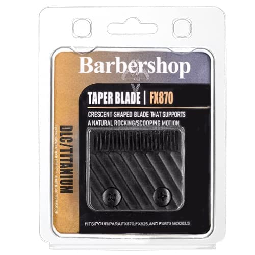 FX603B Black Graphite Fade Replacement Blades compatible with BaBylissPRO Barberology Replacement Clipper fade Blades FX870/FXF880/FX810/FX825/FX673N,2 Pcs