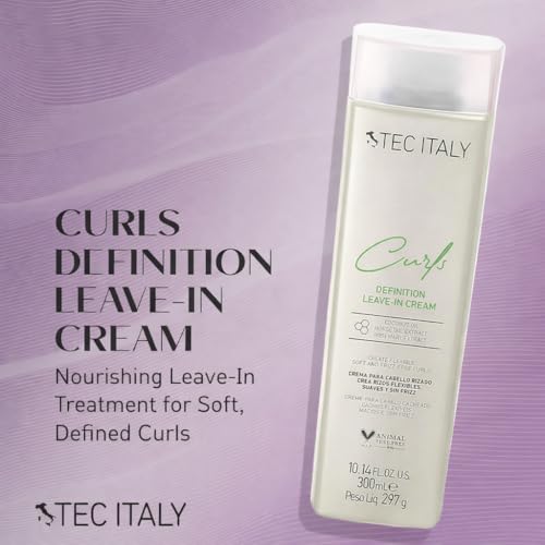 Tec Italy Curl Defining Leave-In Hair Cream for Curly & Wavy Hair 10.14 fl oz