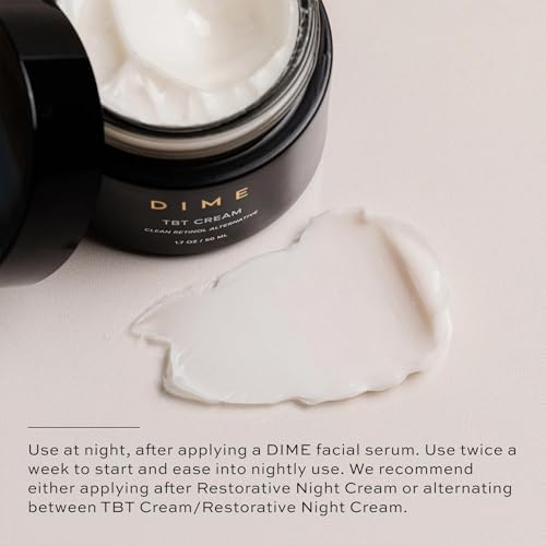 DIME Beauty TBT Cream - Gentle Antiwrinkle Cream for Women with Bakuchiol for Face Wrinkles - Anti-Aging Face Moisturizer and Forehead Wrinkle Cream for Smoother Younger Looking Skin 1.7 oz / 50ml