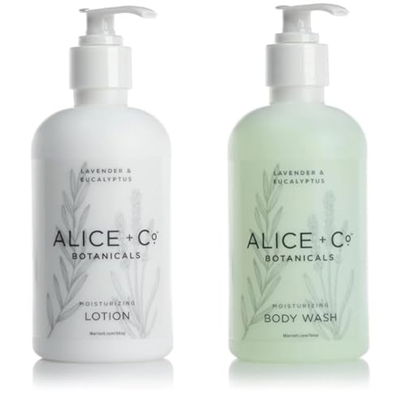 Alice + Co. Skin Care Bundle - Body Wash & Body Lotion - Lavender & Eucalyptus - 1 of Each