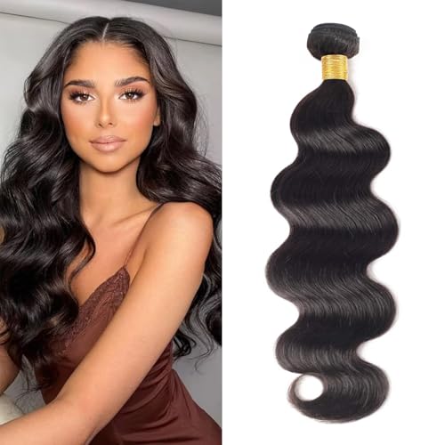 Chikamlty 10 Inch Black Body Wave Human Hair Bundles 12A Virgin Remy Extensions