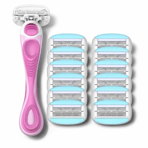 ShaveMOB 6-Blade Women's Razor Kit (Flex Head Handle + 12 Refills) - The Perfectionist Shaving Kit