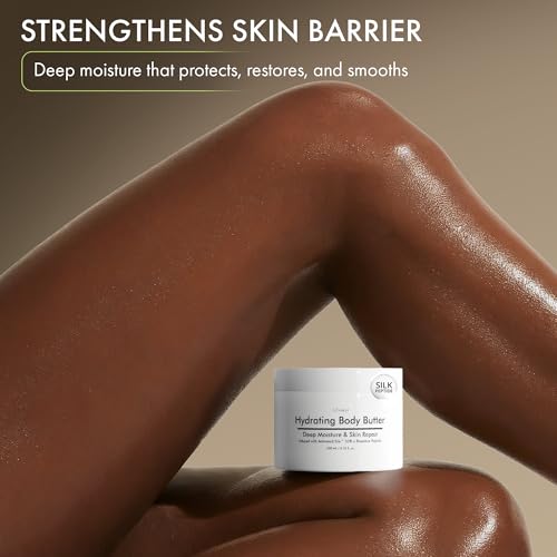 Hydrating Silk Peptide Body Butter - Non-Greasy Moisturizer for Dry Skin 200mL