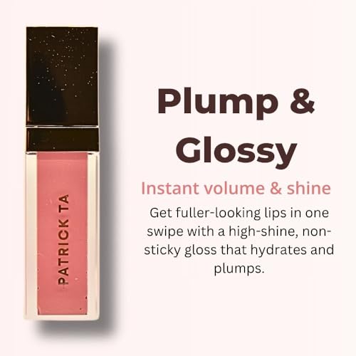 PATRICK TA Major Volume Plumping Lip Gloss - Say Less - Rich Milky Pink, Superficial