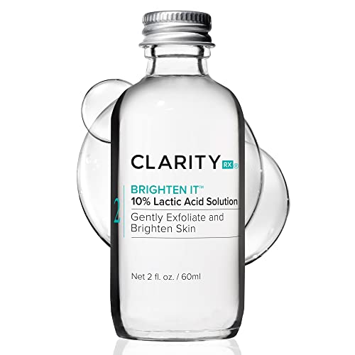 ClarityRx Brighten It 10% Lactic Acid Face Serum for Dark Spots & Uneven Skin