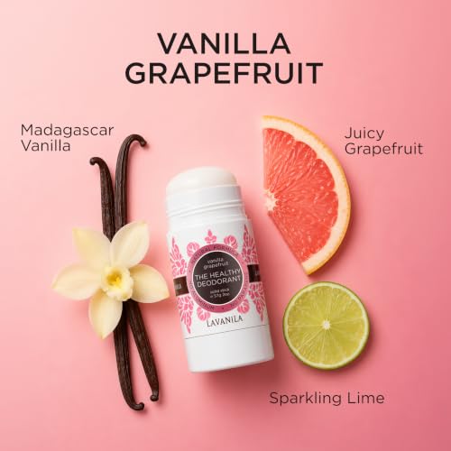 Aluminum-Free Natural Deodorant Duo - Vanilla Grapefruit Scent 2 Oz Each