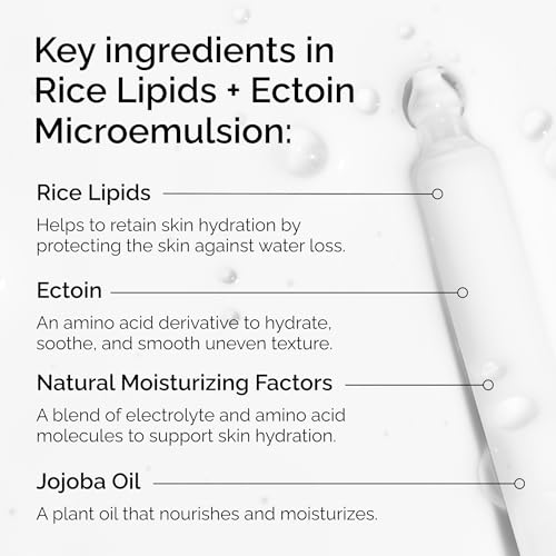 The Ordinary Rice Lipids + Ectoin Microemulsion Moisturizer 4 Fl Oz - Hydrating Barrier Repair for Dry Sensitive Skin