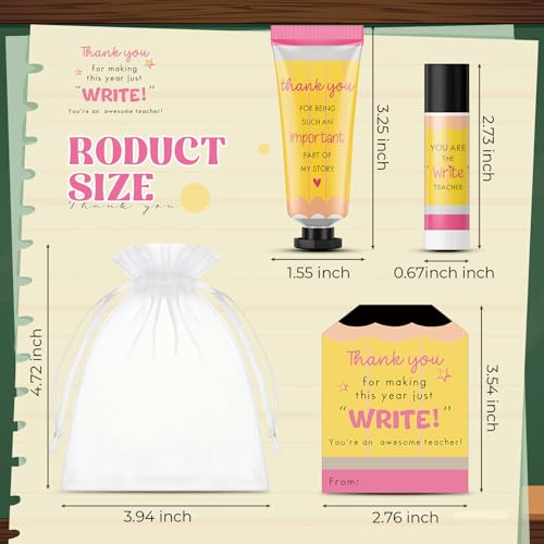 24-Piece Teacher Appreciation Gift Set with Hand Cream, Lip Balm & Cards - Variation of THIS listing