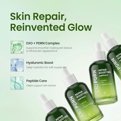 The Skin House Plant PDRN Ampoule Serum with Exosome & Tranexamic Acid, Vegan Skin Brightening & Hydrating Treatment