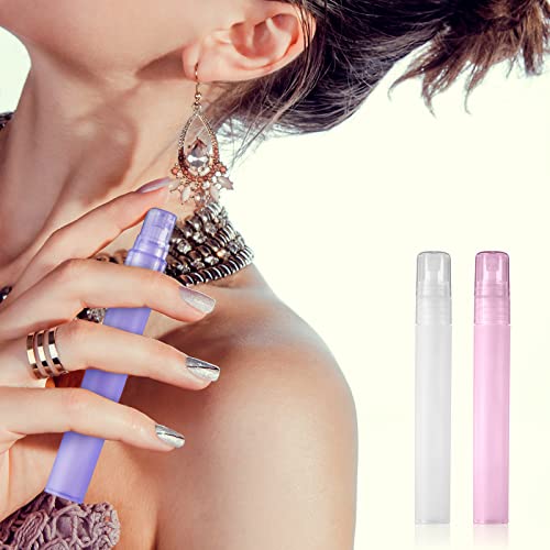 Patelai 60 Pieces 10 ml Plastic Spray Bottles Empty Fine Mist Sprayer Bottles for Travel Essential Oils Perfume Supplies(Multicolored)