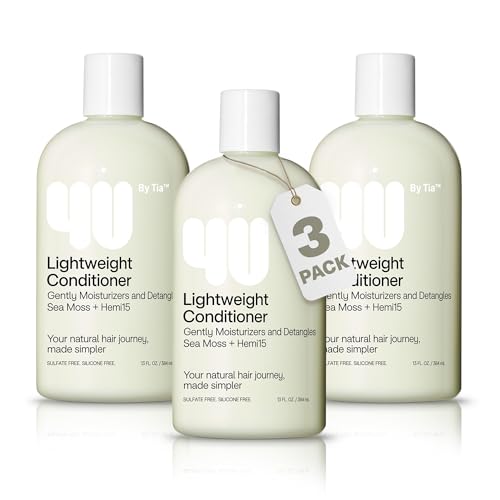 4U by Tia Lightweight Curly Detangling Conditioner 13 Fl Oz Pack of 3