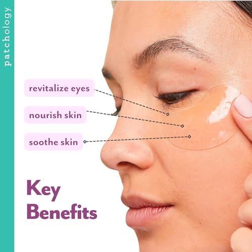 Patchology Serve Chilled Bubbly Eye Gels with Niacinamide, Hydrating Under Eye Patches with Niacinamide and Vitamin C, Under Eye Gel Pads with Gel Technology, Facial Skin Care Products - 5 Pairs